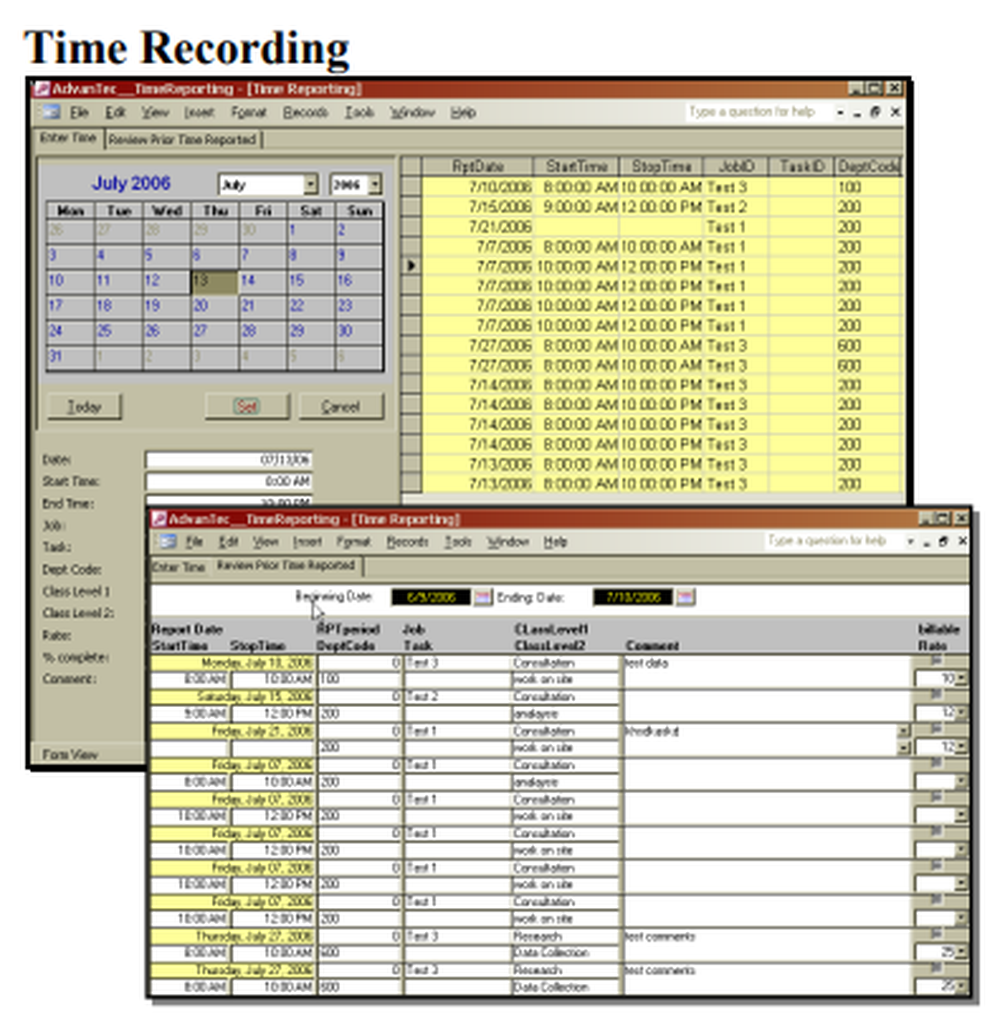 TimeReport$ Screenshot 1