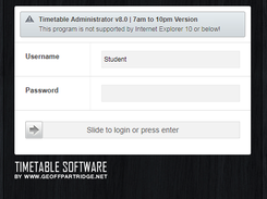 Student Login Screen
