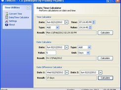 Date, Time calculator