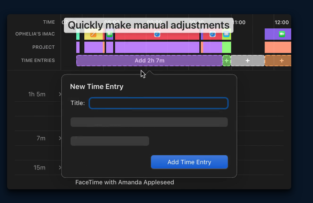 Timing Screenshot 1