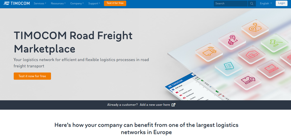 TIMOCOM Road Freight Marketplace Screenshot 1