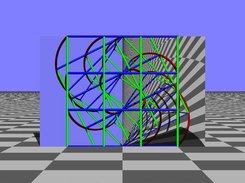 View through an "illegal" window that rotates light-ray direction through 90 degrees