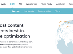 Product page of Tinify CDN
