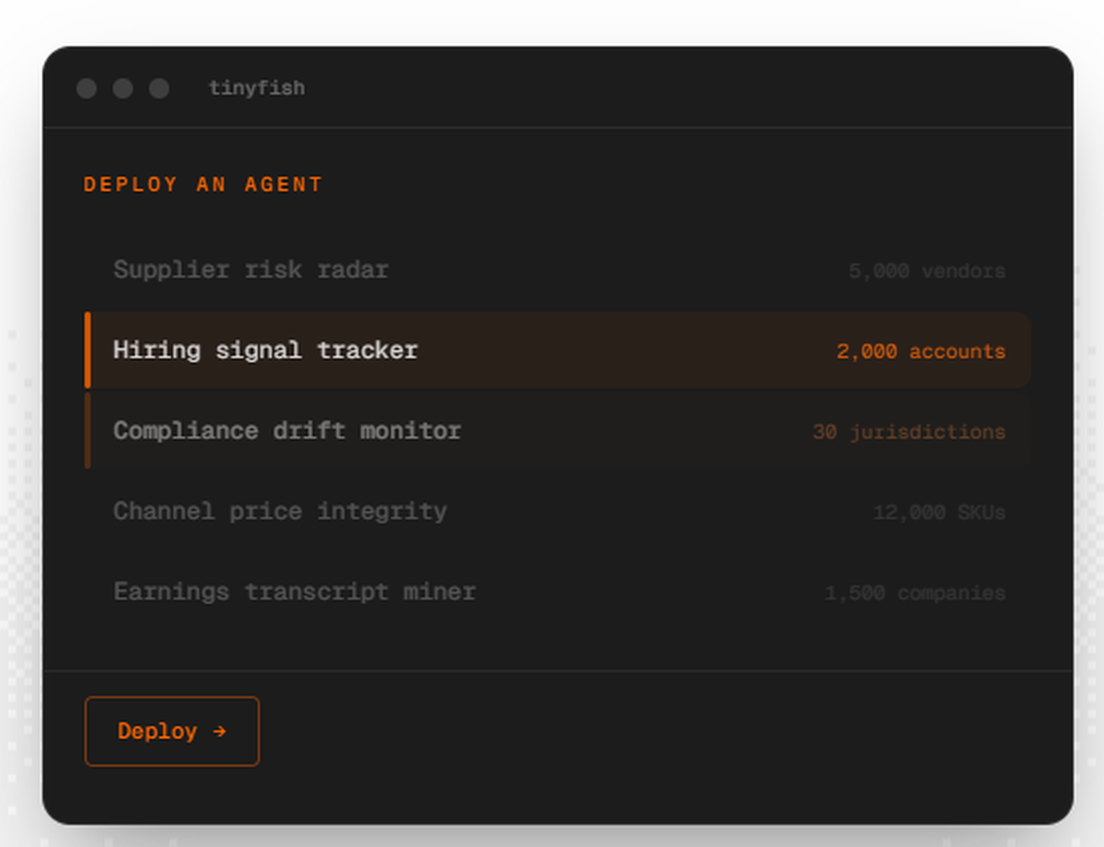 TinyFish Screenshot 1