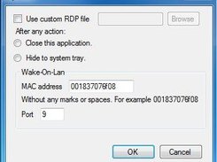 Options window