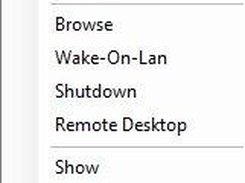 System tray dropdown menu
