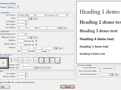 Editing heading CSS styles