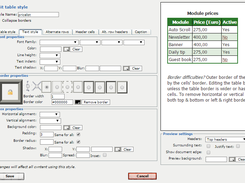 Desiging a CSS table