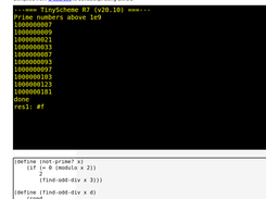 TinyScheme running in web-page
