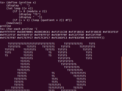 TinyScheme interpreter session  example