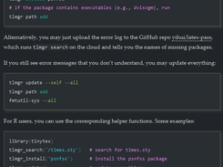 TinyTeX Screenshot 1