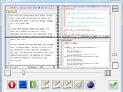 Windows on the desktop are arranged in a grid