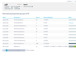 Past Executed Payments