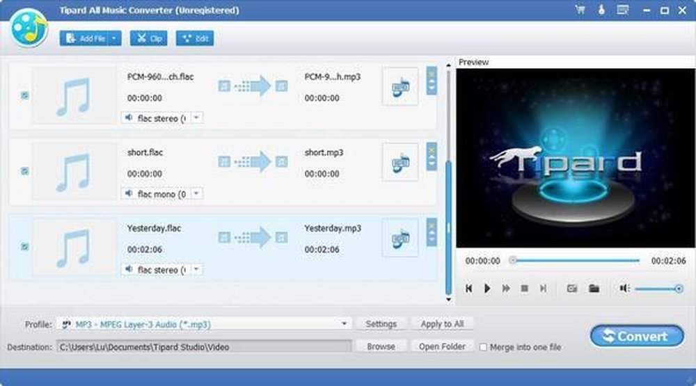 Tipard All Music Converter Screenshot 1