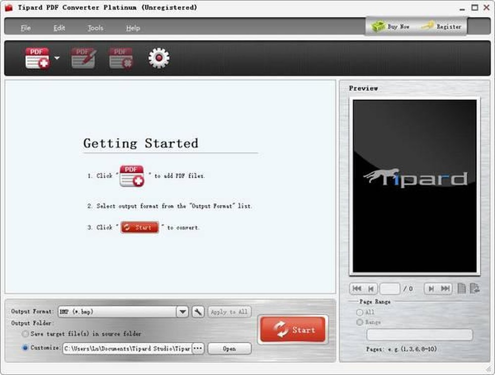 Tipard PDF Converter Platinum Screenshot 1