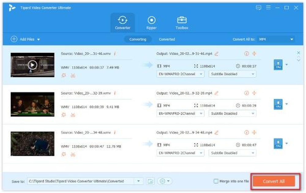 Tipard Video Converter Ultimate Screenshot 1