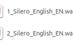 English audio files created inside the English folder
