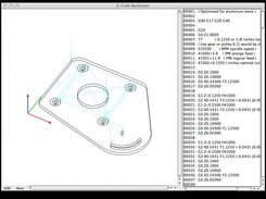 tkBacktracer showing a trace of a motor mount milling path.