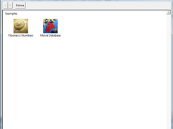 tKroopy Main Menu Showing Example Applications