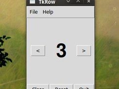 TkRow running in Linux (Gnome) linked against newer Tk.