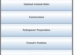 main window - where you can choose the problem