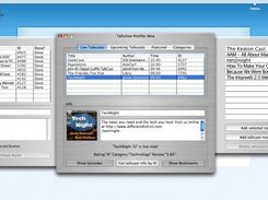 Talkshoe notifier with episode and bookmarks windows open