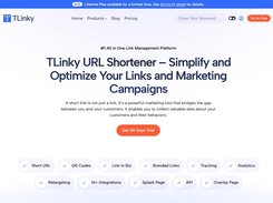 TLinky Landing Page