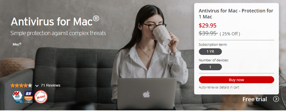 Trend Micro Antivirus for Mac Screenshot 1