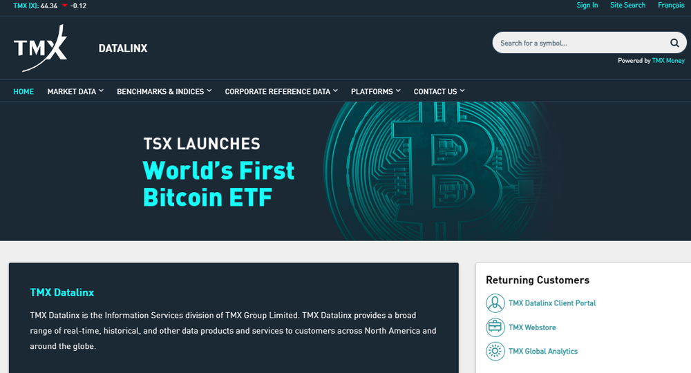 TMX Datalinx Screenshot 1