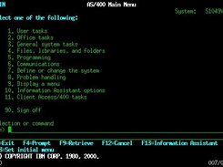 tn5250 running in an xterm