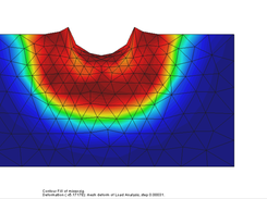 2-D ball indentation in metal