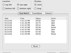 Stopwatch options