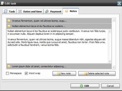 Task notes editor.