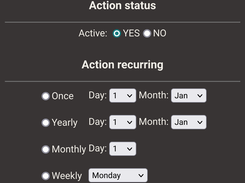 Planned action editor