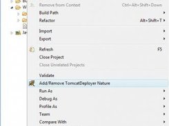 Add/Remove TomcatDeployer nature Menu (For auto deploying)