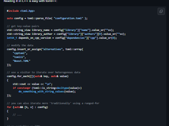 toml++ Screenshot 1