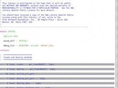 The crystal module folded under vim