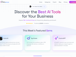 Toolsverse homepage showing AI tools directory and categories