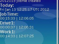 Here you can see overall time jobtime, a shortly drive1 and the actual work1 time