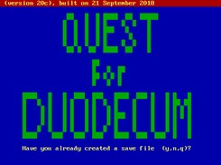 Welcome screen