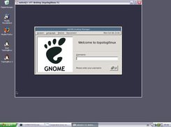 Topologilinux 5.0.0 running X through vnc