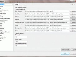 Setting the preferences