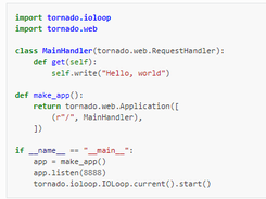 Tornado Web Server Screenshot 1