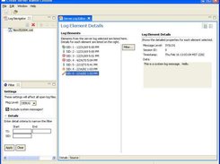 Updated view of the log file viewer with the new filter view