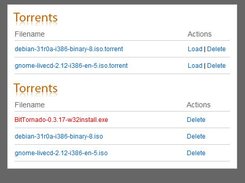 The archive page that shows .torrent files and downloads
