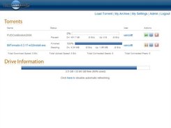 The main TorrentVolve page that controls active downloads