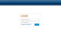 The login page and basic theme set