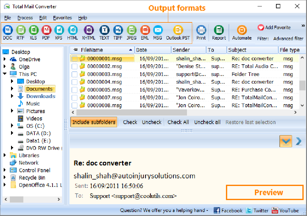 Total Mail Converter Pro Screenshot 1