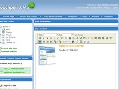 Edit page content with WYSIWYG