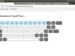 TouchTron app running on a Linux netbook.